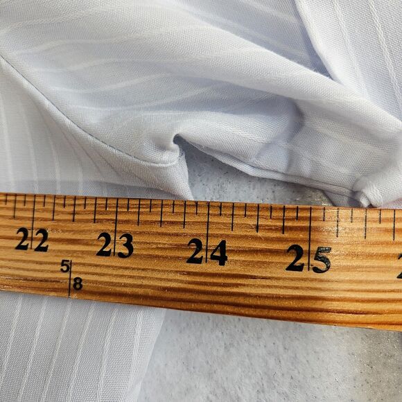 VTG Panhandle Slim Pearl Snap Shirt Mens 16.5 Blue Textured Stripes Western 90s - Picture 11 of 13